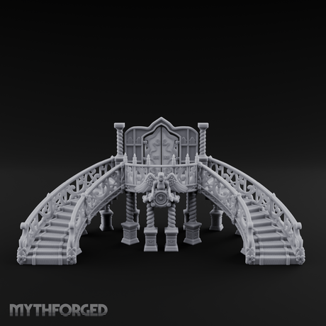 Grand-Arched Ballroom Staircase Miniature for Dungeons and Dragons, Pathfinder or other TTRPGs