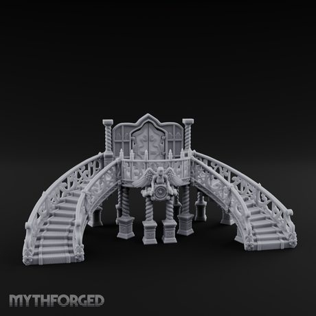 Grand-Arched Ballroom Staircase Miniature for Dungeons and Dragons, Pathfinder or other TTRPGs