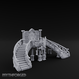 Grand-Arched Ballroom Staircase Miniature for Dungeons and Dragons, Pathfinder or other TTRPGs