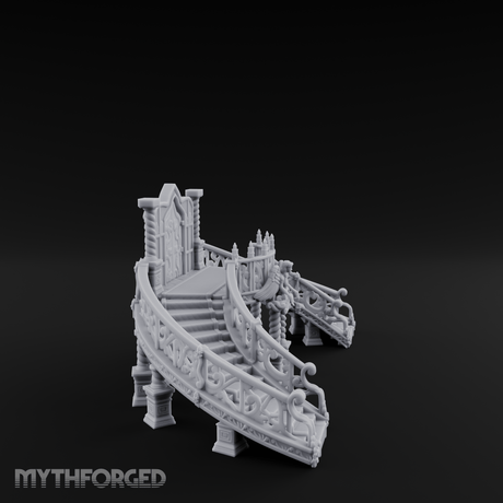 Grand-Arched Ballroom Staircase Miniature for Dungeons and Dragons, Pathfinder or other TTRPGs