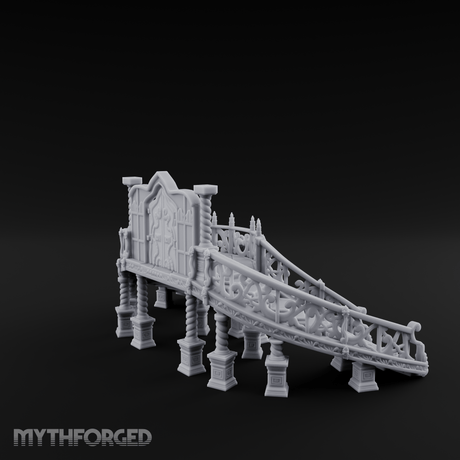Grand-Arched Ballroom Staircase Miniature for Dungeons and Dragons, Pathfinder or other TTRPGs