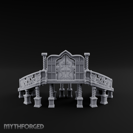 Grand-Arched Ballroom Staircase Miniature for Dungeons and Dragons, Pathfinder or other TTRPGs