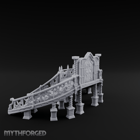 Grand-Arched Ballroom Staircase Miniature for Dungeons and Dragons, Pathfinder or other TTRPGs