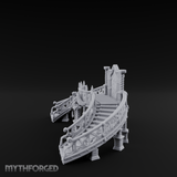 Grand-Arched Ballroom Staircase Miniature for Dungeons and Dragons, Pathfinder or other TTRPGs