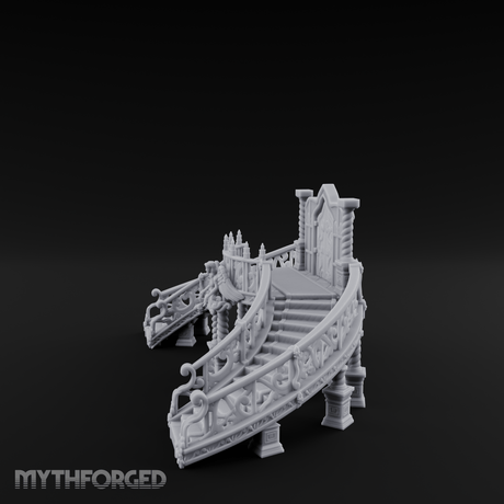 Grand-Arched Ballroom Staircase Miniature for Dungeons and Dragons, Pathfinder or other TTRPGs