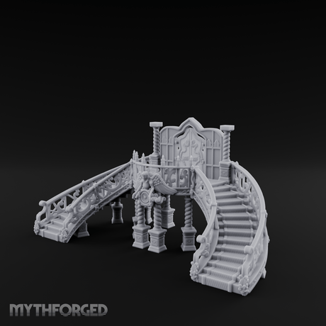 Grand-Arched Ballroom Staircase Miniature for Dungeons and Dragons, Pathfinder or other TTRPGs