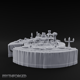 Opulent-Spread Banquet Table Display Miniature for Dungeons and Dragons, Pathfinder or other TTRPGs