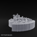 Opulent-Spread Banquet Table Display Miniature for Dungeons and Dragons, Pathfinder or other TTRPGs
