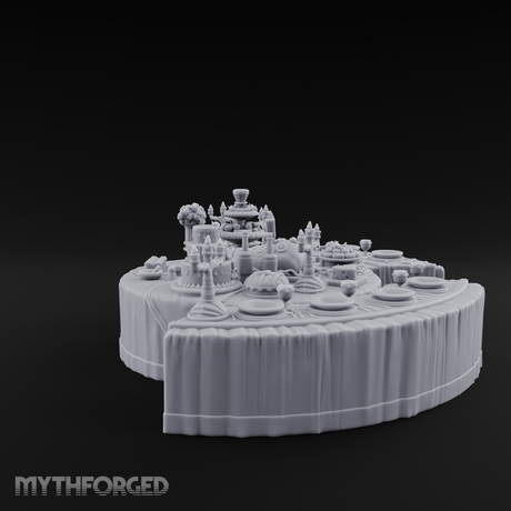 Opulent-Spread Banquet Table Display Miniature for Dungeons and Dragons, Pathfinder or other TTRPGs