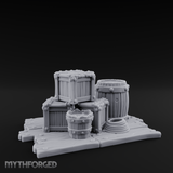 Dock-Side Cargo Crate Collection Miniature for Dungeons and Dragons, Pathfinder or other TTRPGs
