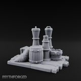 Rope-Cinched Butter Churn Collection Miniature for Dungeons and Dragons, Pathfinder or other TTRPGs