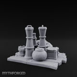 Rope-Cinched Butter Churn Collection Miniature for Dungeons and Dragons, Pathfinder or other TTRPGs