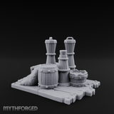 Rope-Cinched Butter Churn Collection Miniature for Dungeons and Dragons, Pathfinder or other TTRPGs
