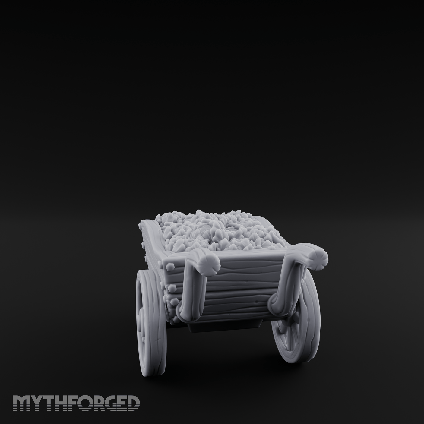 Overflowing Market Cart Miniature for Dungeons and Dragons, Pathfinder or other TTRPGs