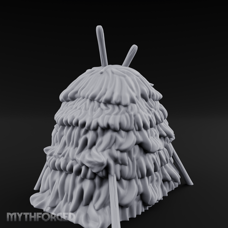 Twig-Legged Haystack Shelter Miniature for Dungeons and Dragons, Pathfinder or other TTRPGs