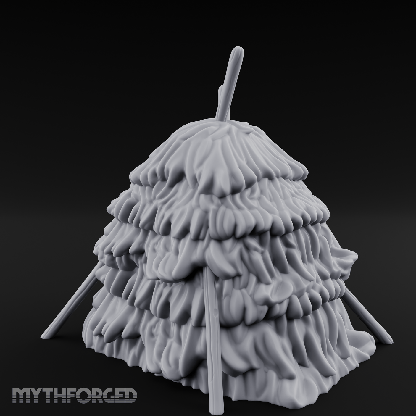 Twig-Legged Haystack Shelter Miniature for Dungeons and Dragons, Pathfinder or other TTRPGs