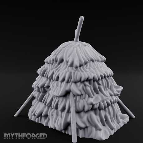 Twig-Legged Haystack Shelter Miniature for Dungeons and Dragons, Pathfinder or other TTRPGs