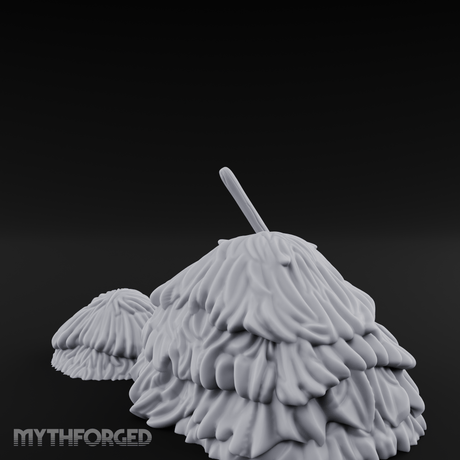 Pitchfork-Pierced Hay Pile Miniature for Dungeons and Dragons, Pathfinder or other TTRPGs