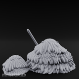 Pitchfork-Pierced Hay Pile Miniature for Dungeons and Dragons, Pathfinder or other TTRPGs