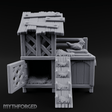 Roost-Topped Farmstead Hen House Miniature for Dungeons and Dragons, Pathfinder or other TTRPGs