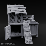 Roost-Topped Farmstead Hen House Miniature for Dungeons and Dragons, Pathfinder or other TTRPGs