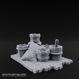 Straw-Stuffed Grain Sack Cluster Miniature for Dungeons and Dragons, Pathfinder or other TTRPGs