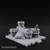 Straw-Stuffed Grain Sack Cluster Miniature for Dungeons and Dragons, Pathfinder or other TTRPGs