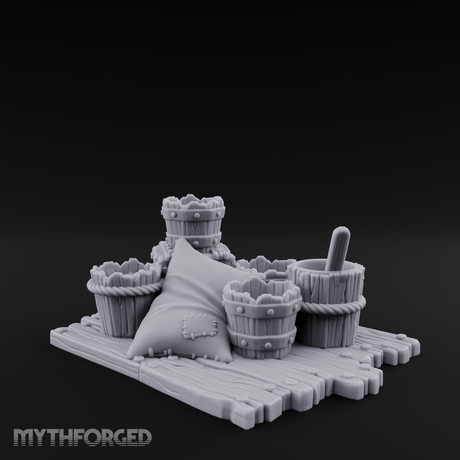 Straw-Stuffed Grain Sack Cluster Miniature for Dungeons and Dragons, Pathfinder or other TTRPGs