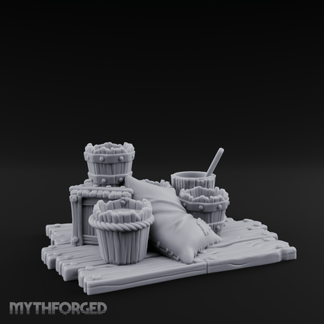 Straw-Stuffed Grain Sack Cluster Miniature for Dungeons and Dragons, Pathfinder or other TTRPGs