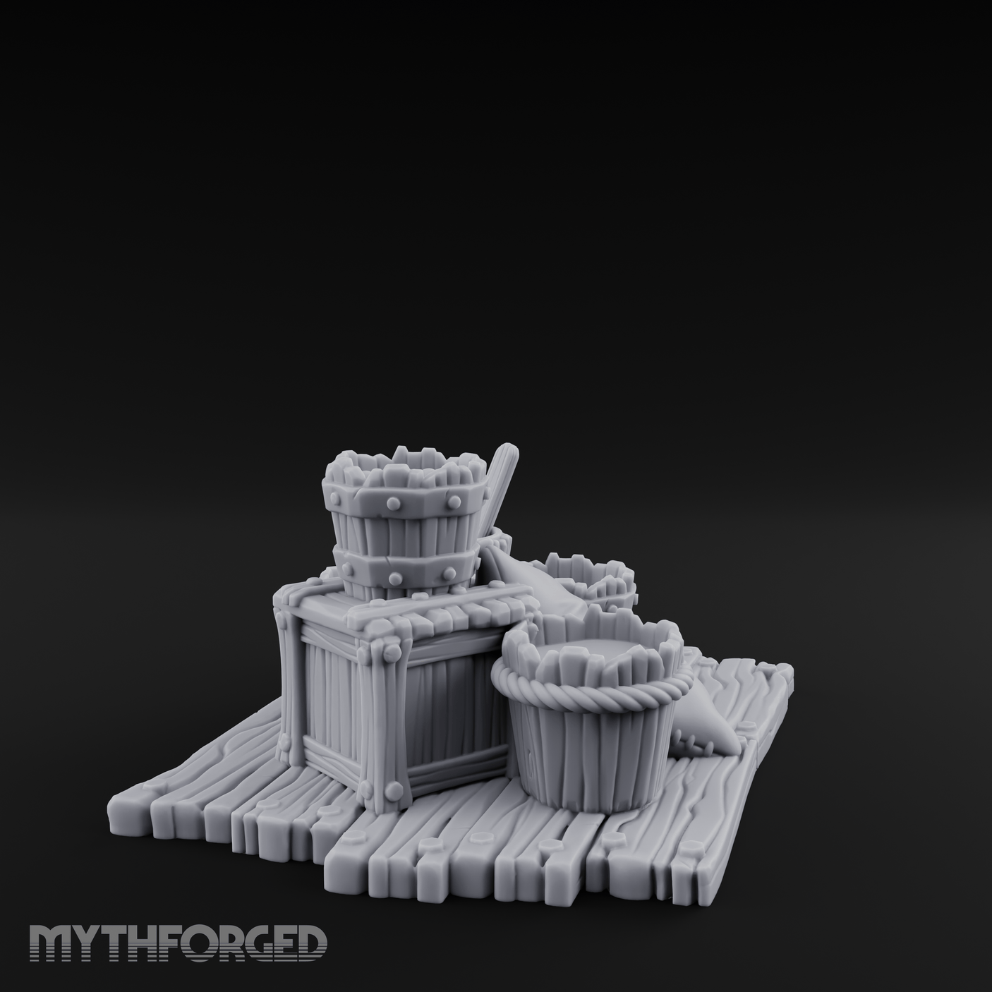 Straw-Stuffed Grain Sack Cluster Miniature for Dungeons and Dragons, Pathfinder or other TTRPGs