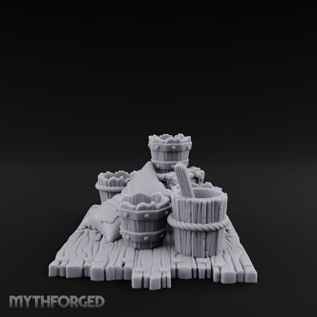 Straw-Stuffed Grain Sack Cluster Miniature for Dungeons and Dragons, Pathfinder or other TTRPGs