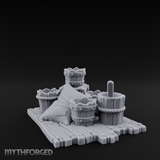 Straw-Stuffed Grain Sack Cluster Miniature for Dungeons and Dragons, Pathfinder or other TTRPGs