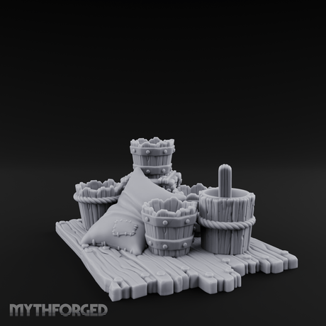 Straw-Stuffed Grain Sack Cluster Miniature for Dungeons and Dragons, Pathfinder or other TTRPGs