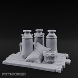 Corked Milk Bottle Collection Miniature for Dungeons and Dragons, Pathfinder or other TTRPGs