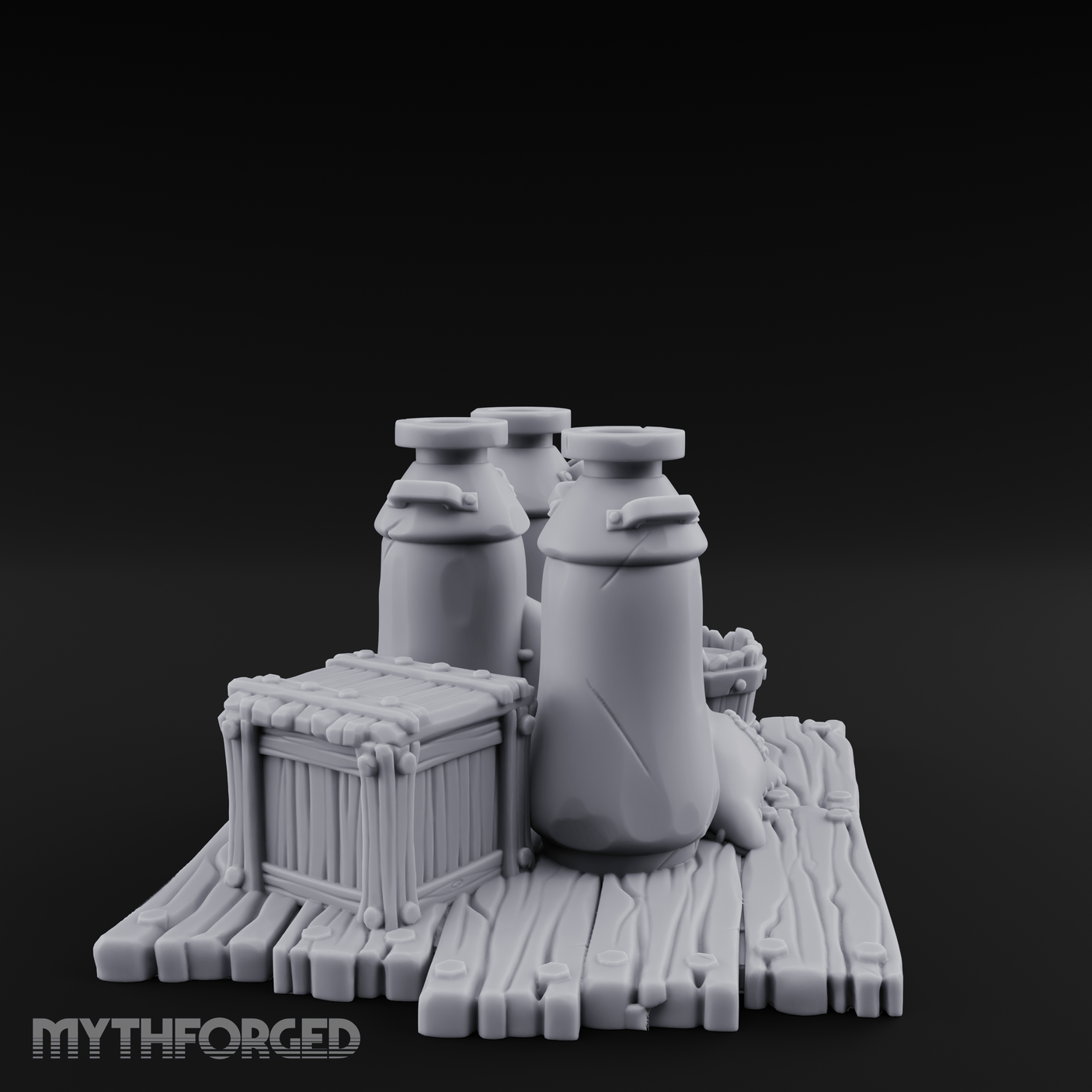 Corked Milk Bottle Collection Miniature for Dungeons and Dragons, Pathfinder or other TTRPGs