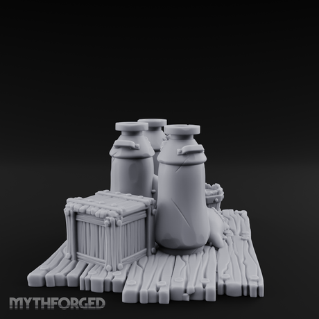 Corked Milk Bottle Collection Miniature for Dungeons and Dragons, Pathfinder or other TTRPGs