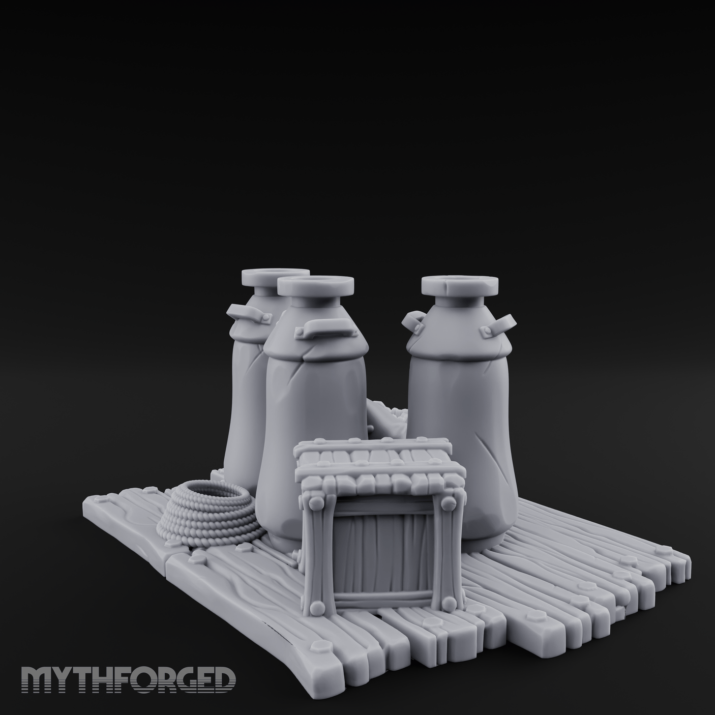 Corked Milk Bottle Collection Miniature for Dungeons and Dragons, Pathfinder or other TTRPGs