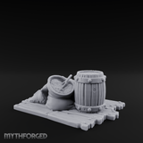 Burlap-Bound Merchant Supply Sacks Miniature for Dungeons and Dragons, Pathfinder or other TTRPGs
