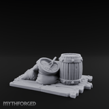 Burlap-Bound Merchant Supply Sacks Miniature for Dungeons and Dragons, Pathfinder or other TTRPGs