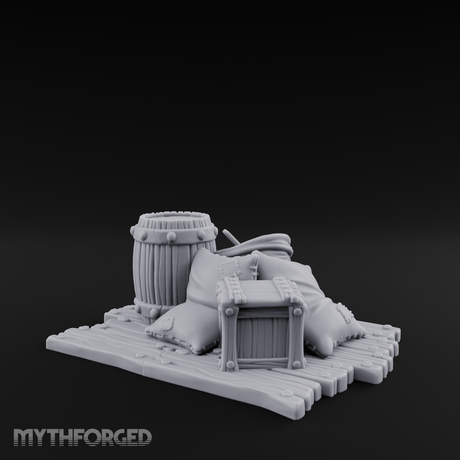 Burlap-Bound Merchant Supply Sacks Miniature for Dungeons and Dragons, Pathfinder or other TTRPGs