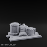 Burlap-Bound Merchant Supply Sacks Miniature for Dungeons and Dragons, Pathfinder or other TTRPGs