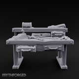 Supply-Laden Woodworker's Bench Miniature for Dungeons and Dragons, Pathfinder or other TTRPGs