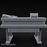 Supply-Laden Woodworker's Bench Miniature for Dungeons and Dragons, Pathfinder or other TTRPGs