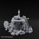 Rubbish Filled Bathtub Miniature for Dungeons and Dragons, Pathfinder or other TTRPGs
