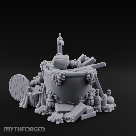 Rubbish Filled Bathtub Miniature for Dungeons and Dragons, Pathfinder or other TTRPGs