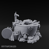 Rubbish Filled Bathtub Miniature for Dungeons and Dragons, Pathfinder or other TTRPGs