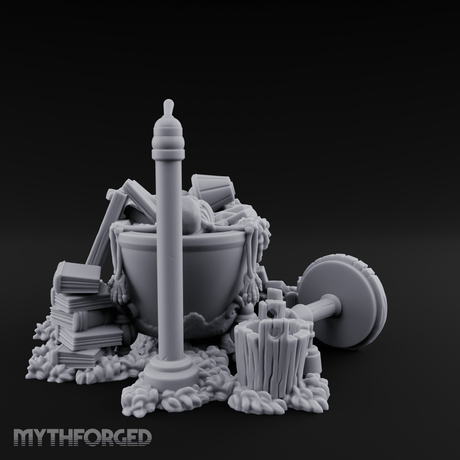 Rubbish Filled Bathtub Miniature for Dungeons and Dragons, Pathfinder or other TTRPGs