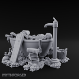 Rubbish Filled Bathtub Miniature for Dungeons and Dragons, Pathfinder or other TTRPGs