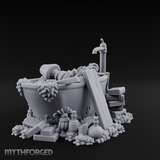 Rubbish Filled Bathtub Miniature for Dungeons and Dragons, Pathfinder or other TTRPGs