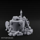 Rubbish Filled Bathtub Miniature for Dungeons and Dragons, Pathfinder or other TTRPGs